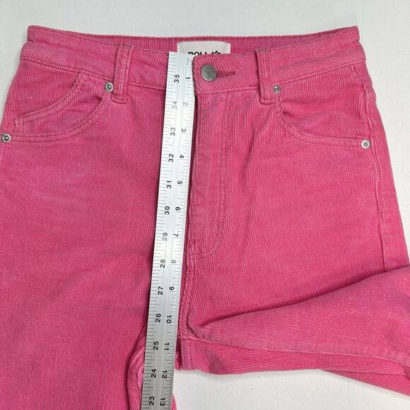 Rollas Corduroy Jeans 26 Original Straight Hot Pink Hi Rise Preppy Barbie *Flaw - Picture 9 of 14